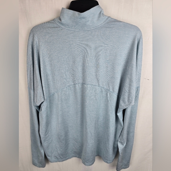 Nike Light Blue Dri-FIT Pullover Quarter Zip Long Sleeve Shirt Sz XL - Picture 7 of 10